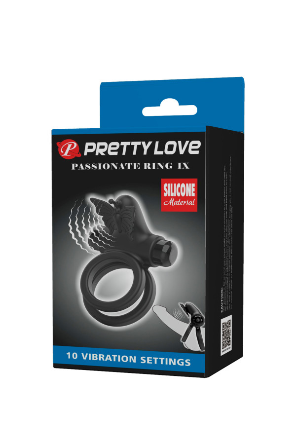 Passionate Ring IX, double cockring vibrant