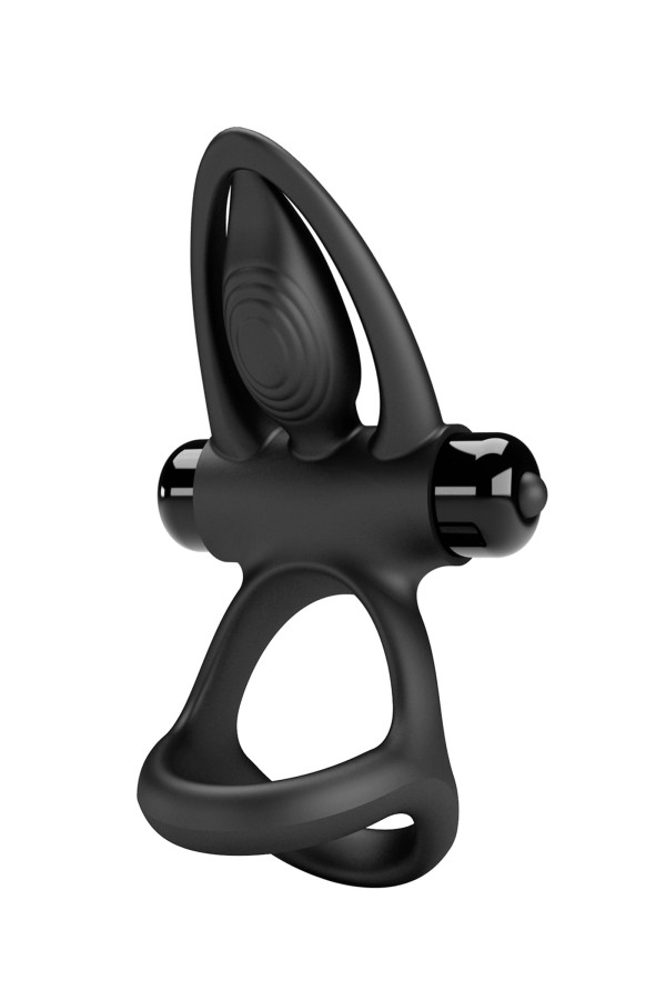Double cockring avec stimulateur de clitoris vibrant