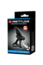Double cockring avec stimulateur de clitoris vibrant