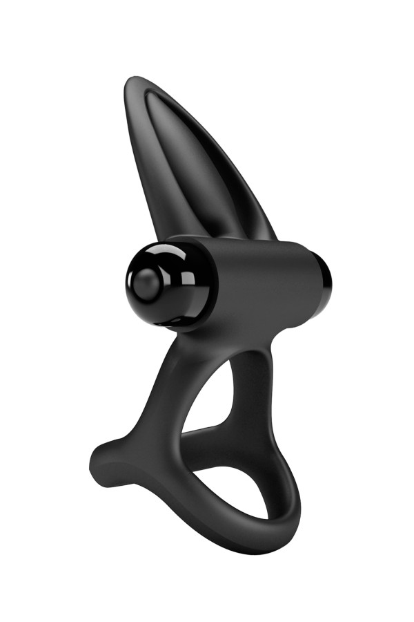 Double cockring avec stimulateur de clitoris vibrant