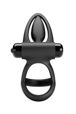 Double cockring avec stimulateur de clitoris vibrant