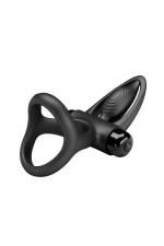 Double cockring avec stimulateur de clitoris vibrant