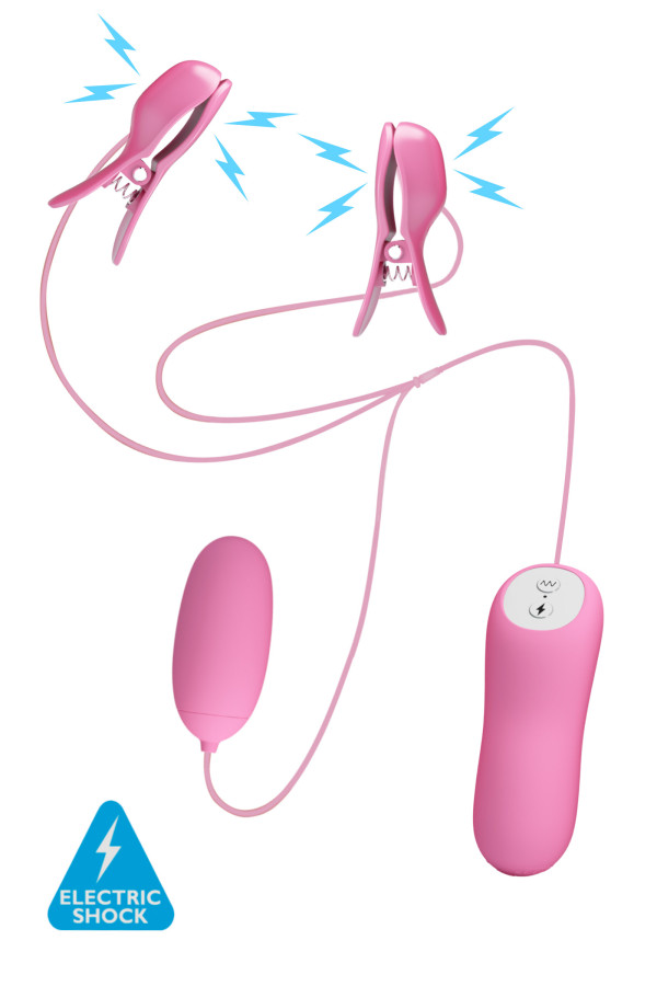 Œuf vibrant et pinces tétons électriques – Pretty Love