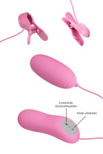 Œuf vibrant et pinces tétons électriques