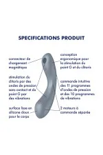 Satisfyer Curvy Trinity 1 - Vibromasseur air pulsé clitoris et point G