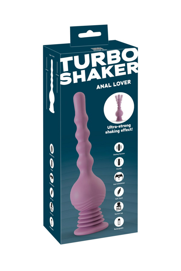 Gode anal vibrant avec ventouse Turbo Shaker