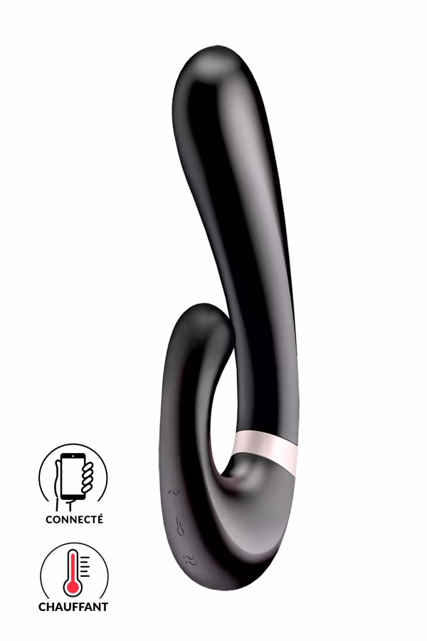 Vibromasseur rabbit chauffant “Heat Wave” Noir de Satisfyer