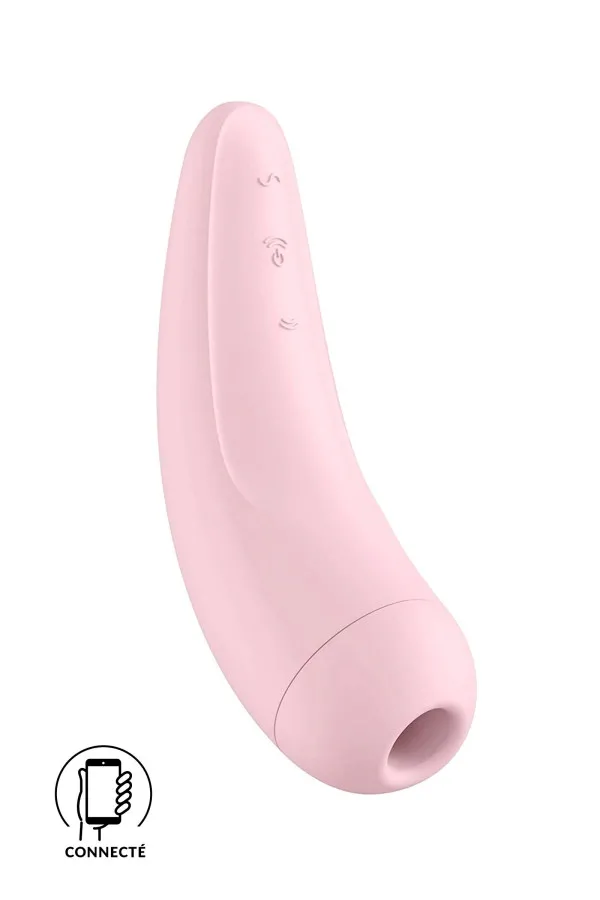 Sextoy connecté :Stimulateur clitoridien blanc Satisfyer Curvy 2+