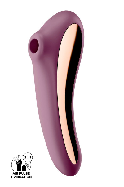 Stimulateur de clitoris air pulsé et point G Satisfyer Dual Kiss