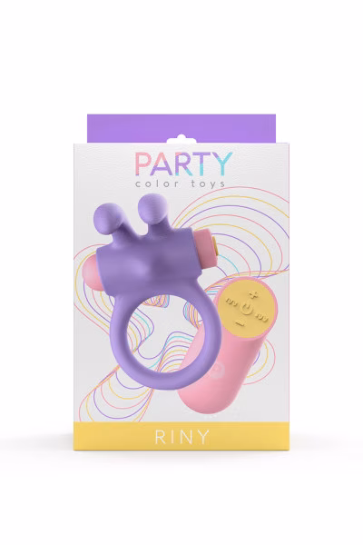 Cockring vibrant télécommandé lapin de Party Color