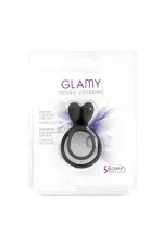 Double cockring en silicone avec stimulateur de clitoris