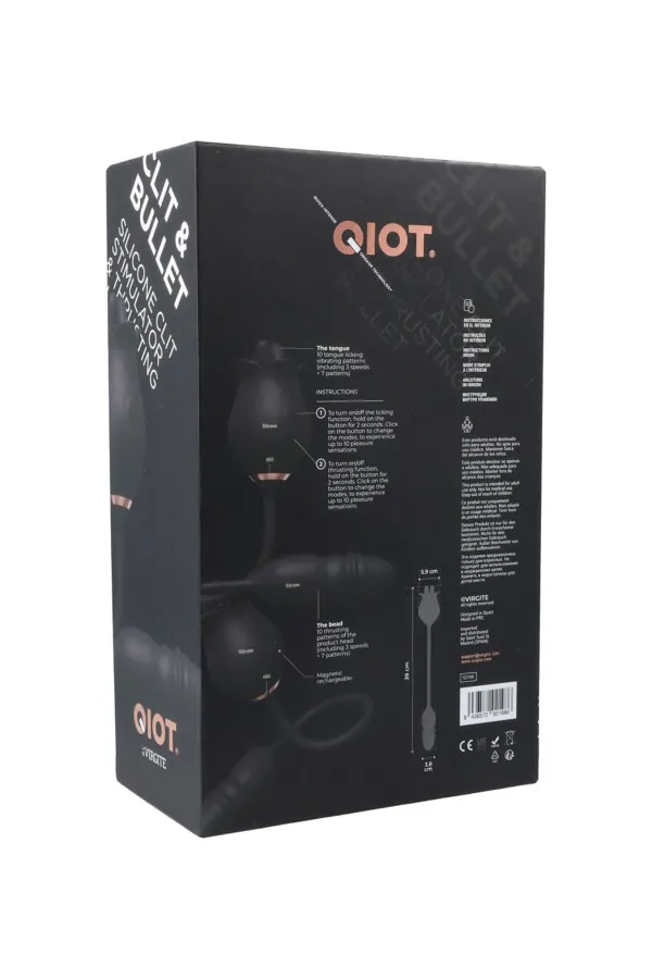 Bullet va-et-vient et stimulateur clitoridien Qiot by Virgite