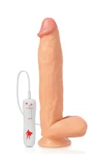 The Power, gode ultra réaliste XXL vibrant avec ventouse 31cm
