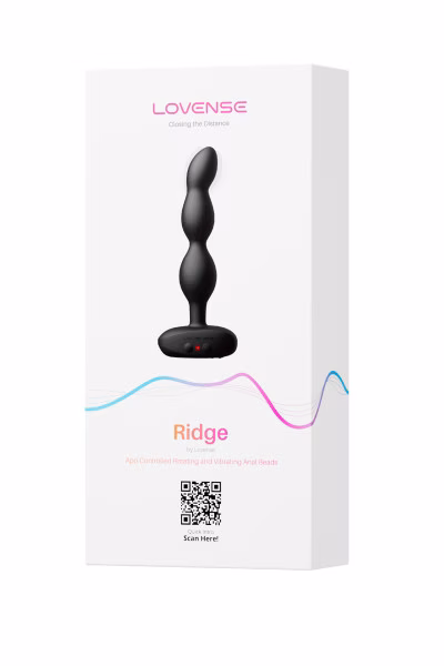 Plug anal vibrant à perles rotatives Ridge Noir – Lovense