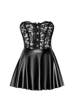 Robe bi-matière avec corset 