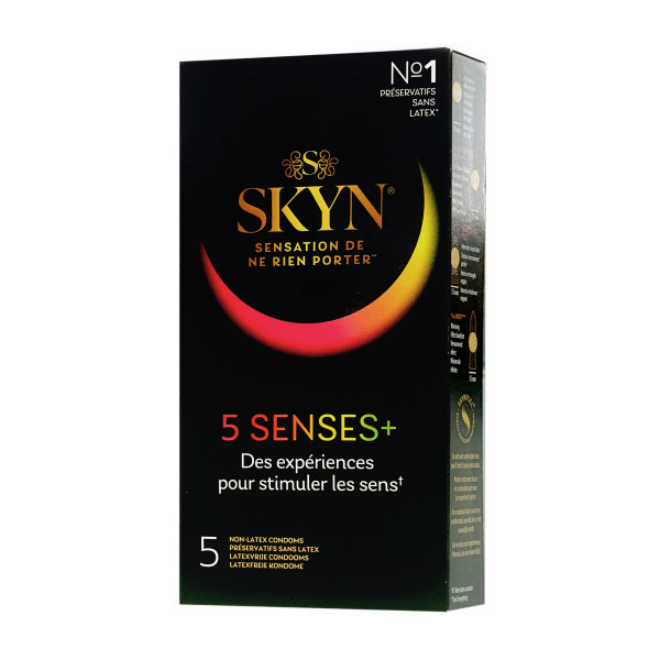 Boîte de 5 préservatifs 5 senses + Skyn de Manix