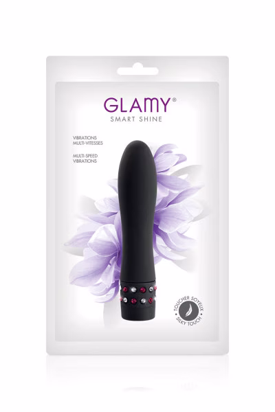 Mini vibromasseur avec strass élégants