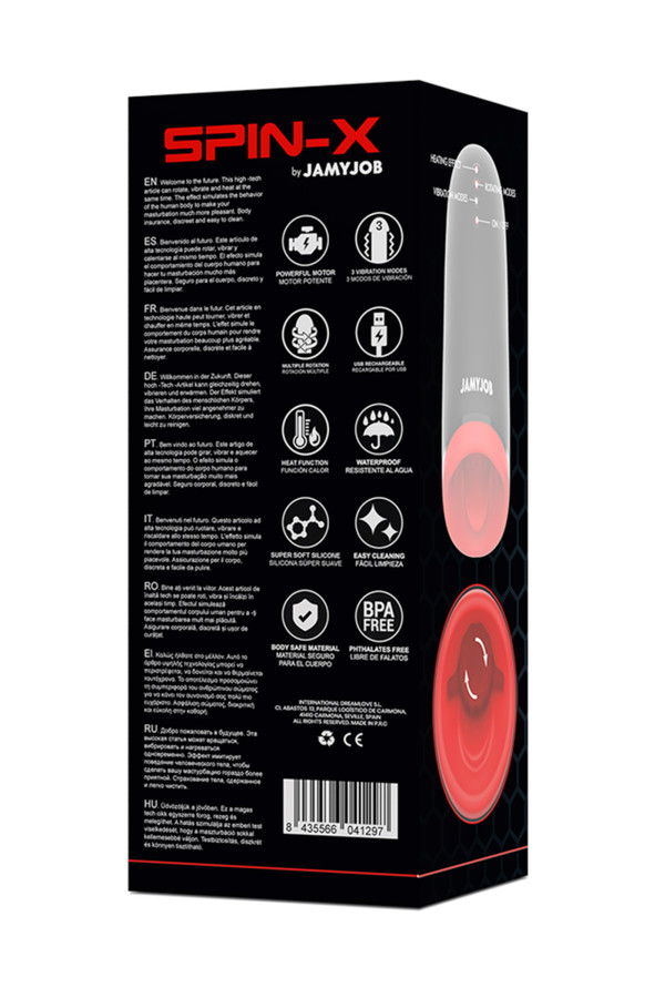 Masturbateur automatique chauffant et rotatif Jamyjob Spin-X