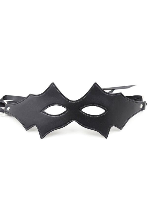 Masque félin BDSM noir façon cuir