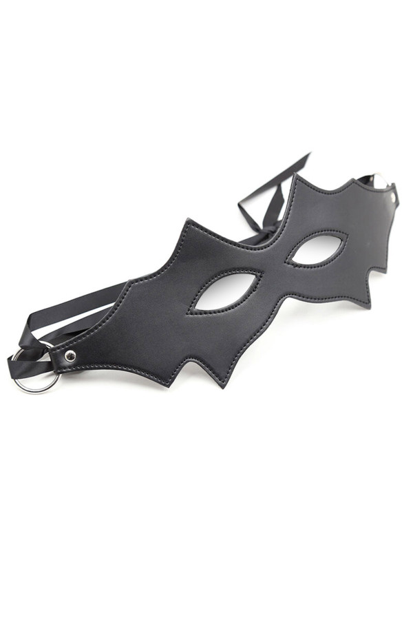 Masque félin BDSM noir façon cuir