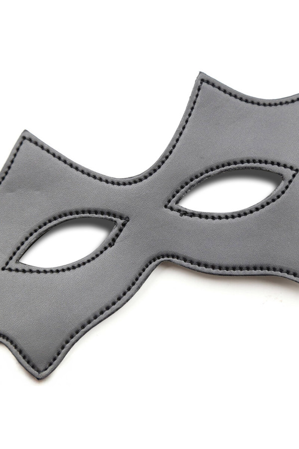 Masque félin BDSM noir façon cuir