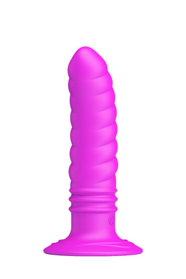 Gode anal vibrant en silicone avec ventouse puissante Twist