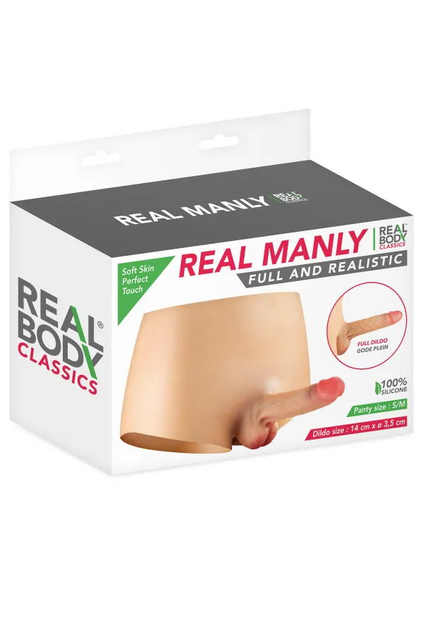 Culotte avec gode réaliste et plein en taille S/M de Real Body