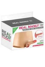 Real Manly, culotte avec gode réaliste creux pour homme