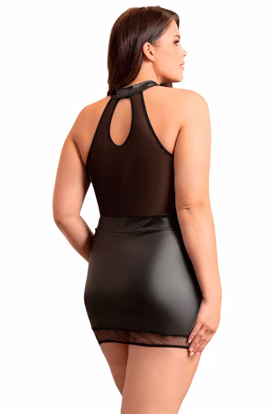 Robe courte effet wetlook de Paris Hollywood