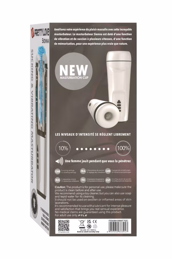 Masturbateur Vibrant Sienna : Plaisir Automatique & Puissant | Pretty Love