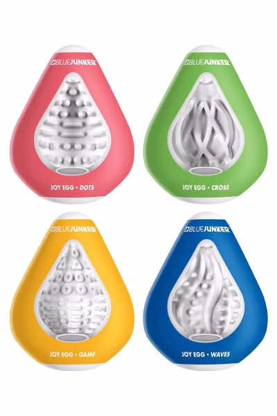 Lot de 4 œufs masturbateurs Joy Egg – Blue Junker