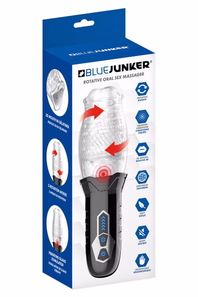 Masturbateur automatique vibrant et rotatif de Blue Junker