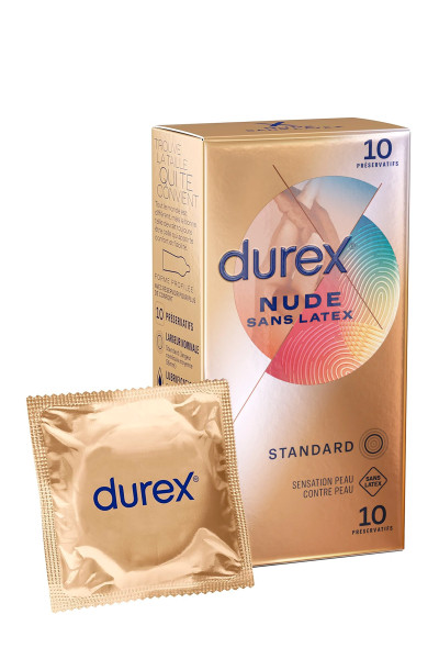 Boîte de 10 préservatifs sans latex Durex Nude