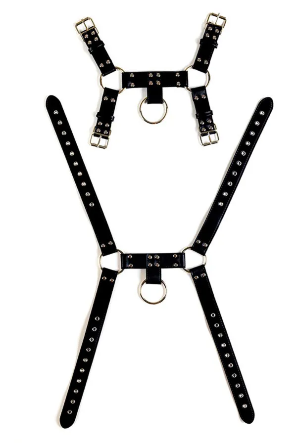 Harnais de poitrine pour homme en cuir vegan Lovehit de Virgite