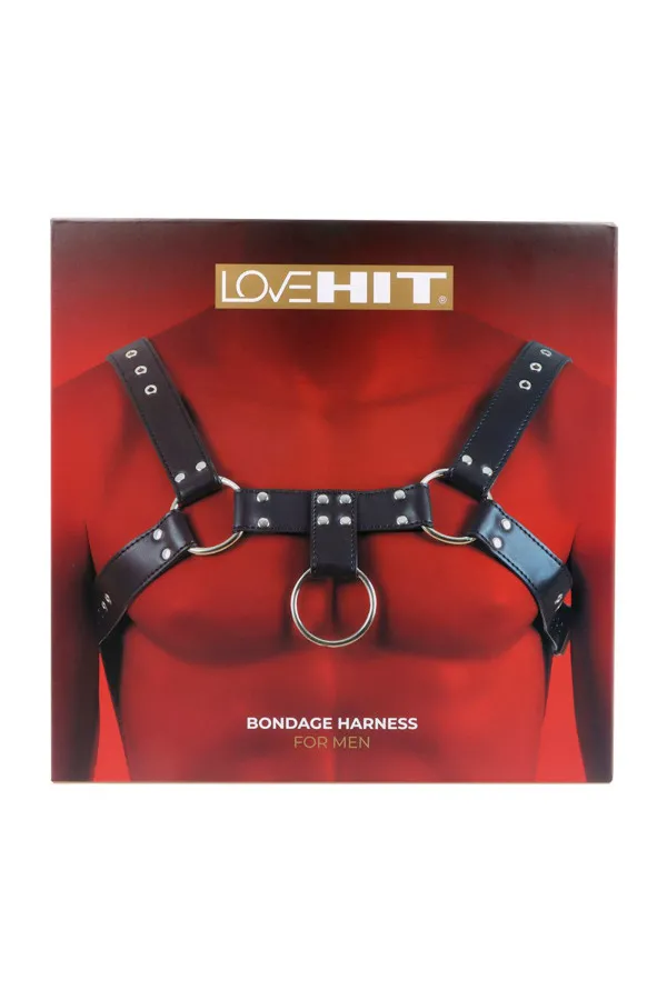 Harnais de poitrine pour homme en cuir vegan Lovehit de Virgite