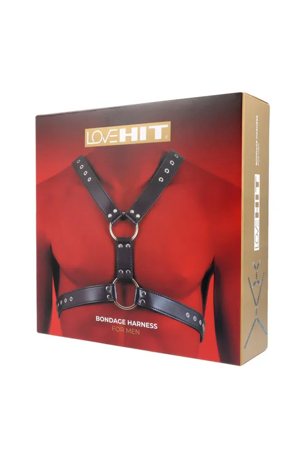 Harnais de poitrine pour homme en cuir vegan Lovehit de Virgite