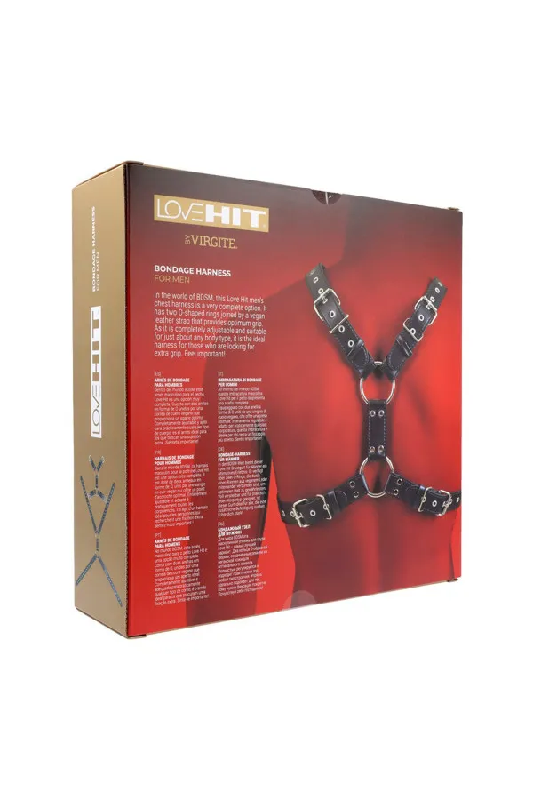 Harnais de poitrine pour homme en cuir vegan Lovehit de Virgite