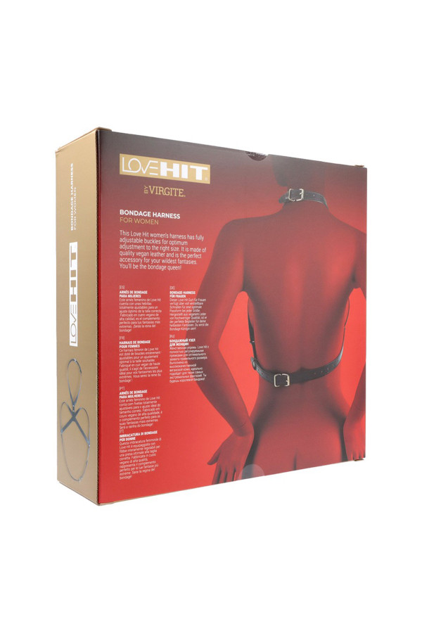 Harnais de poitrine pour femme en cuir vegan de Virgite