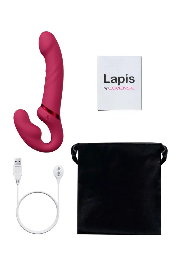 Gode-ceinture vibrant et connecté sans harnais Lapis de Lovense