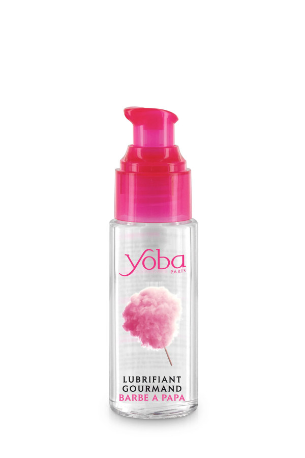 Lubrifiant à base d'eau et gourmand barbe à papa Yoba 50ml