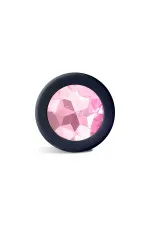 Plug anal en silicone noir et bijou rose Hidden Eden Cloud