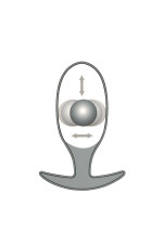 Plug anal en silicone avec bille oscillante