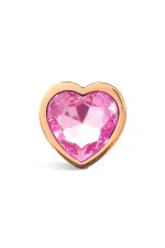 Plug bijou coeur  en alliage alluminium Gloria rose