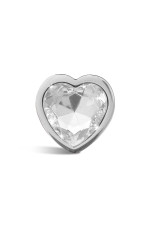 Plug bijou coeur en alliage aluminium Gloria argent