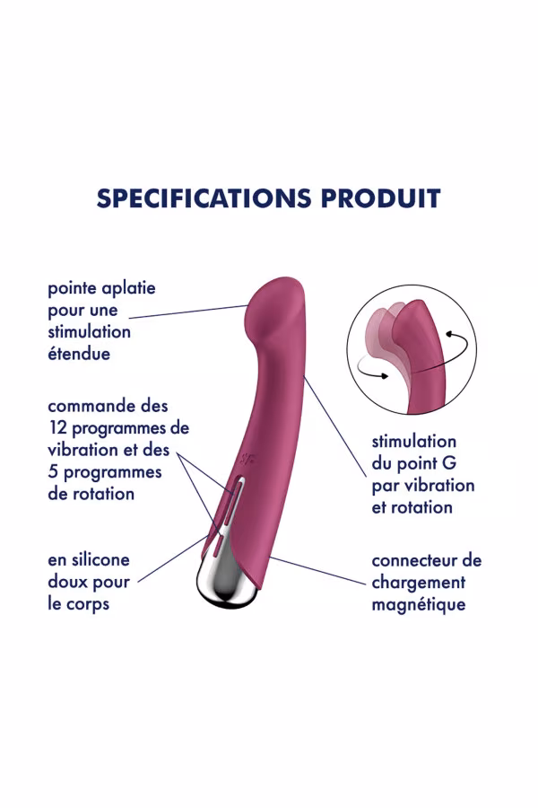 Satisfyer Vibromasseur POint G Spinning G-Spot 1 rotatif