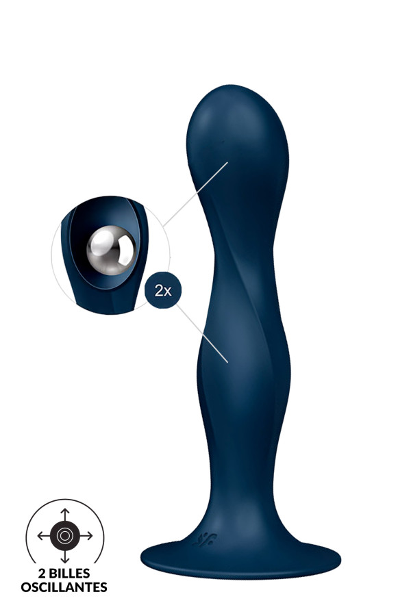 Satisfyer Double Ball R, gode ventouse anal et vaginal