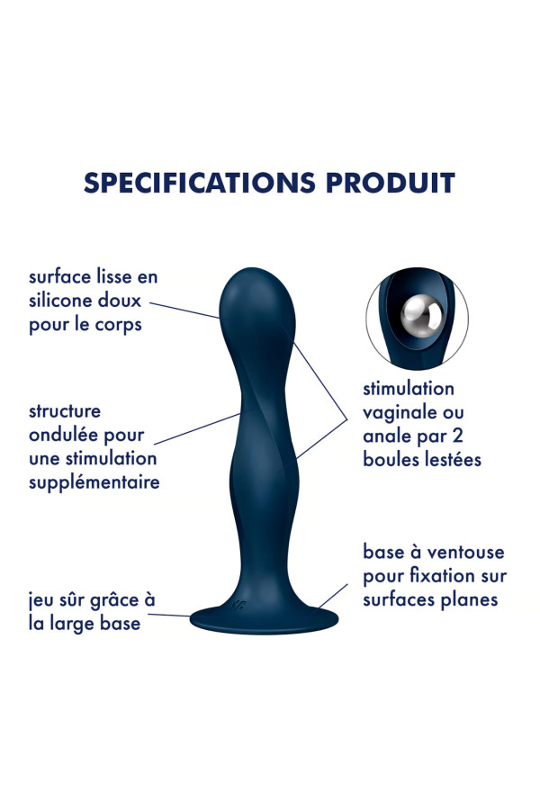 Satisfyer Double Ball R, gode ventouse anal et vaginal