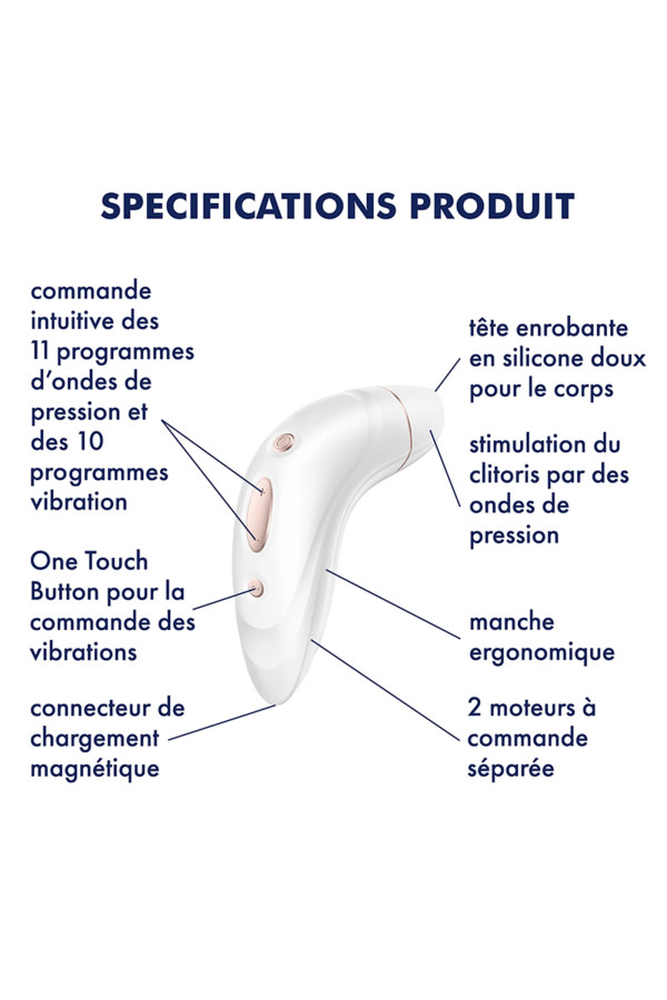 Satisfyer Pro 1+, stimulateur clitoridien par air pulsé et vibrations