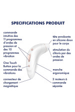 Satisfyer Pro 1+, stimulateur clitoridien par air pulsé et vibrations