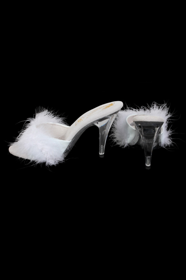 Mules à plumes 
